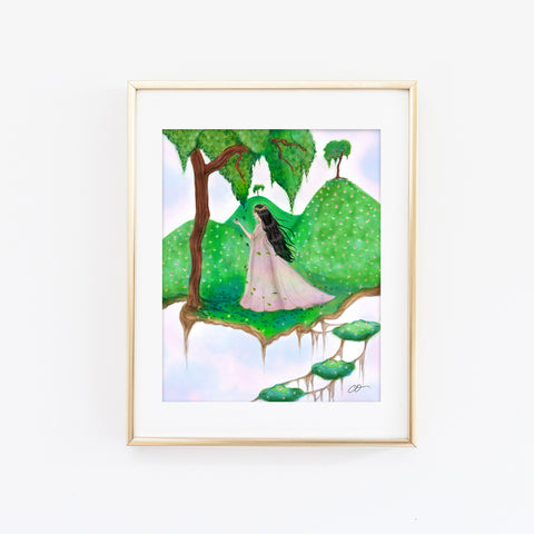 Floating Island in the Spring Art Print