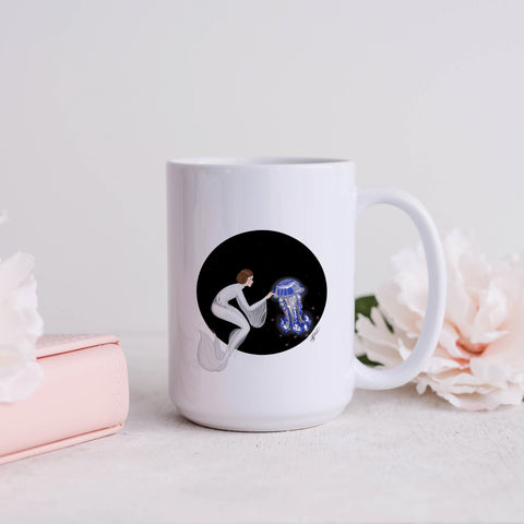 Princess Leia and R2D2 Deluxe 15 oz Mug