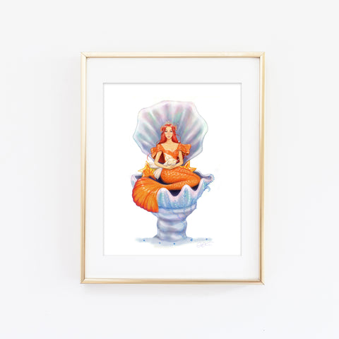 Lámina artística Goldfish Mermaid Queen