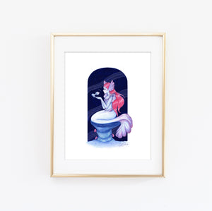 Mermaid and Friend Art Print